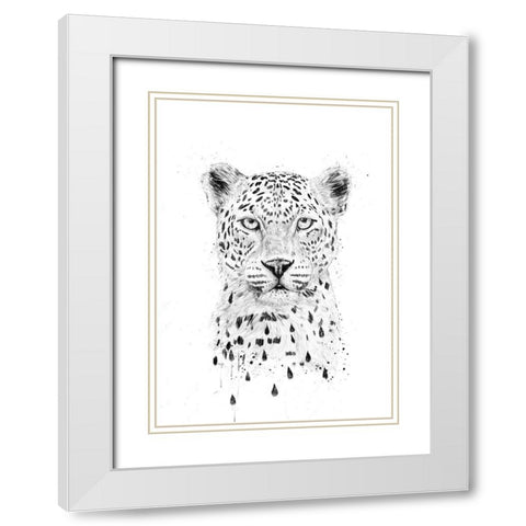 Raining again White Modern Wood Framed Art Print with Double Matting by Solti, Balazs