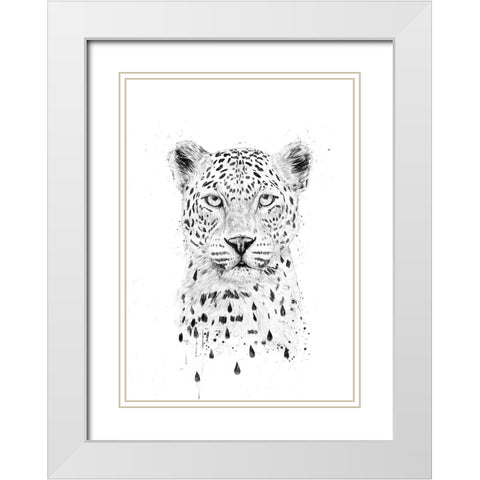 Raining again White Modern Wood Framed Art Print with Double Matting by Solti, Balazs
