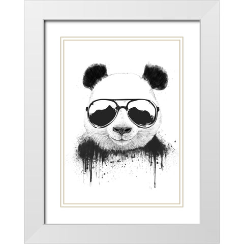 Stay Cool White Modern Wood Framed Art Print with Double Matting by Solti, Balazs