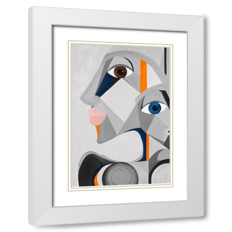 Mon Petit Marinier White Modern Wood Framed Art Print with Double Matting by Florea, Simona
