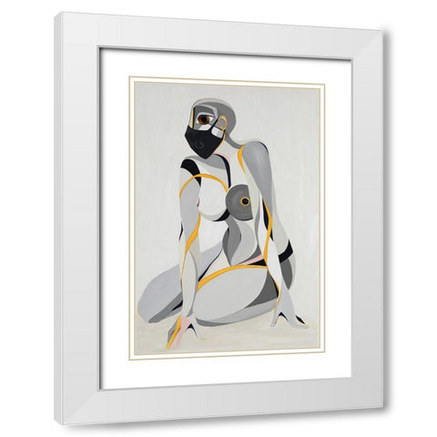 Breathing Space White Modern Wood Framed Art Print with Double Matting by Florea, Simona
