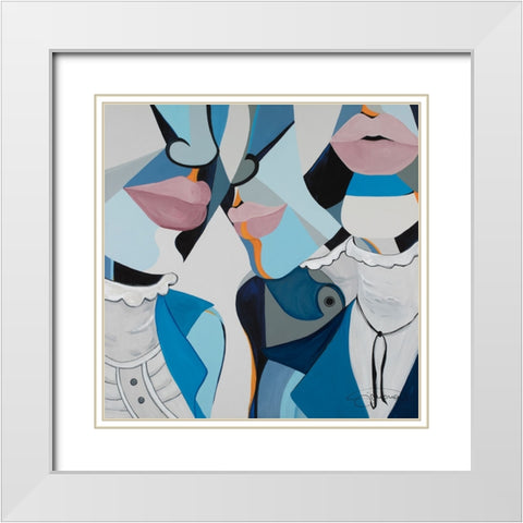 The Pankhursts White Modern Wood Framed Art Print with Double Matting by Florea, Simona