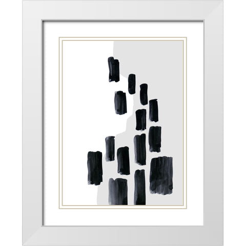 Baigh II White Modern Wood Framed Art Print with Double Matting by Laiz Blursbyai, Rosana