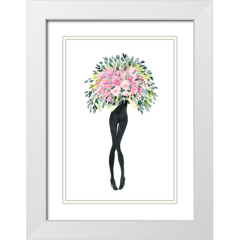 Miss bouquet I White Modern Wood Framed Art Print with Double Matting by Laiz Blursbyai, Rosana