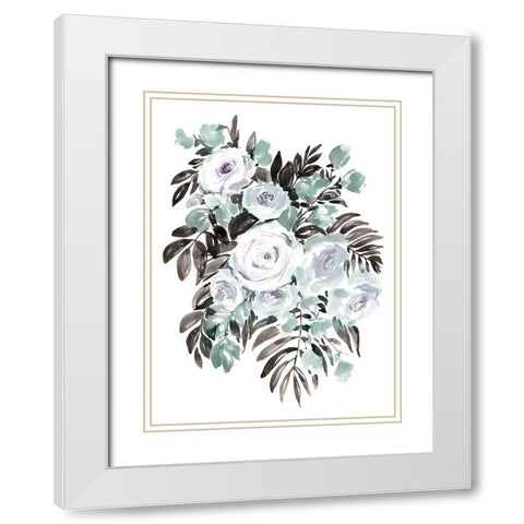 Harriet bouquet in steel White Modern Wood Framed Art Print with Double Matting by Laiz Blursbyai, Rosana