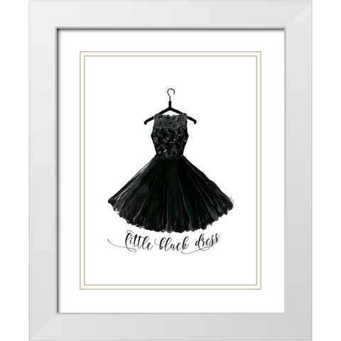 Little black dress in hanger White Modern Wood Framed Art Print with Double Matting by Laiz Blursbyai, Rosana