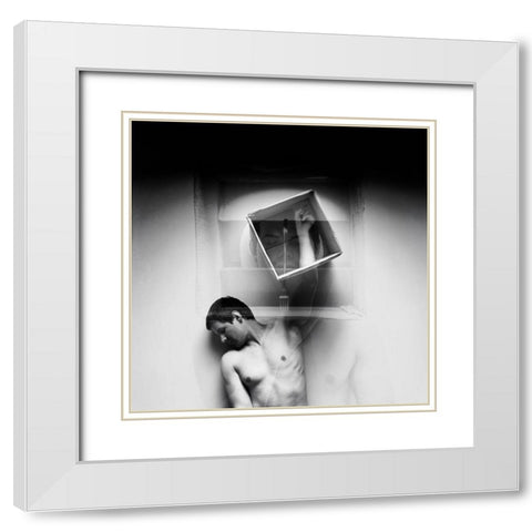 Untitled White Modern Wood Framed Art Print with Double Matting by Vasiliev-Apostol, Yaroslav