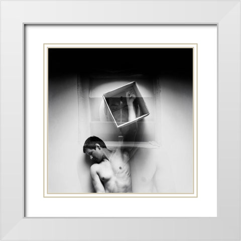Untitled White Modern Wood Framed Art Print with Double Matting by Vasiliev-Apostol, Yaroslav