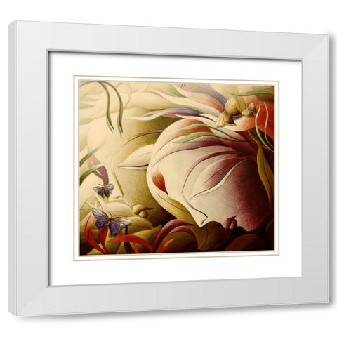 Mother Nature White Modern Wood Framed Art Print with Double Matting by Mukherjee, Dhananjoy