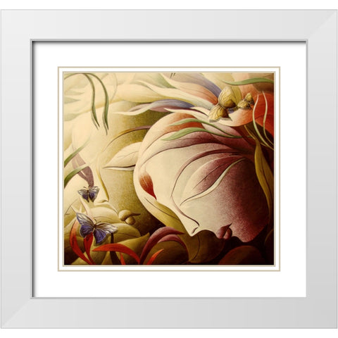 Mother Nature White Modern Wood Framed Art Print with Double Matting by Mukherjee, Dhananjoy