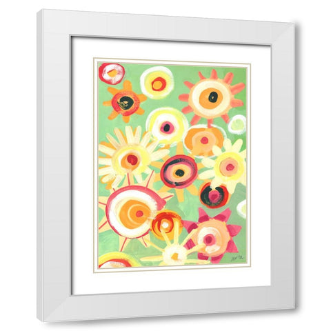 Sunny Days White Modern Wood Framed Art Print with Double Matting by Zwara, Ania