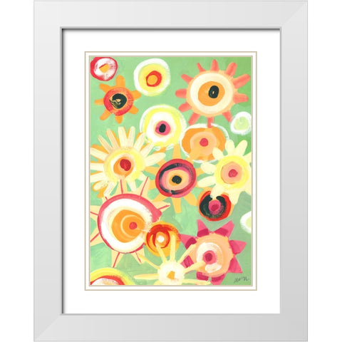Sunny Days White Modern Wood Framed Art Print with Double Matting by Zwara, Ania