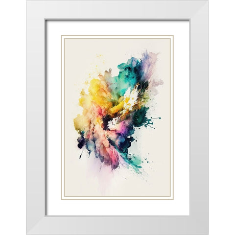 Exploding Cloud White Modern Wood Framed Art Print with Double Matting by Mauro