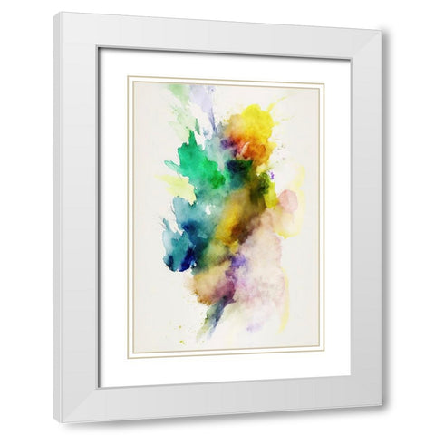 Smoke Drifts White Modern Wood Framed Art Print with Double Matting by Mauro