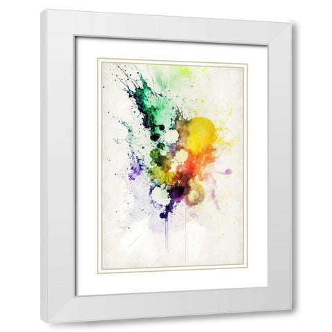 Fluid Dreams White Modern Wood Framed Art Print with Double Matting by Mauro