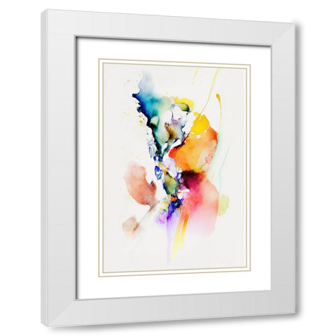 Right in the middle White Modern Wood Framed Art Print with Double Matting by Mauro