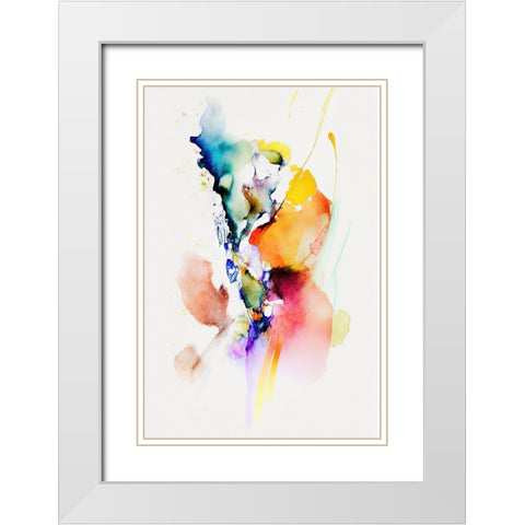 Right in the middle White Modern Wood Framed Art Print with Double Matting by Mauro