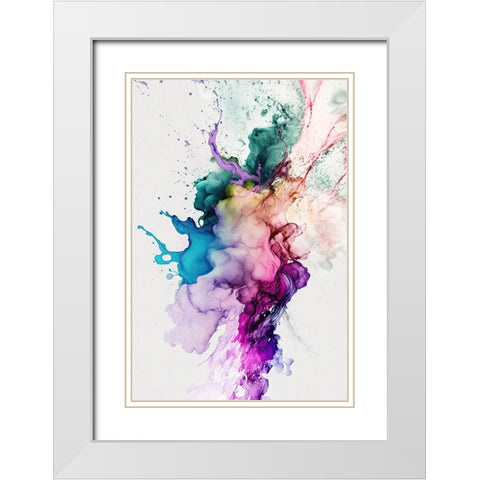 Mystical Haze White Modern Wood Framed Art Print with Double Matting by Mauro