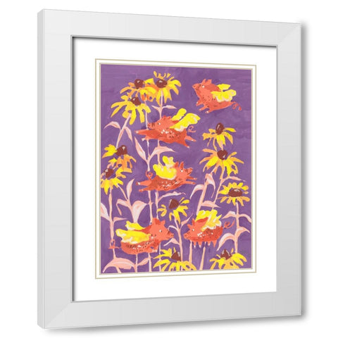 Flying Piglets White Modern Wood Framed Art Print with Double Matting by Zwara, Ania