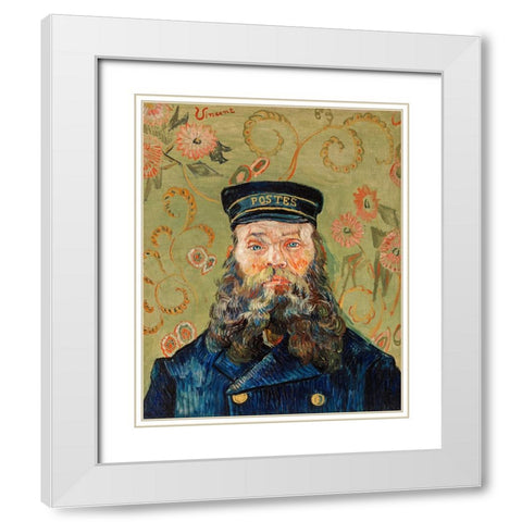 The Postman White Modern Wood Framed Art Print with Double Matting by Pictufy