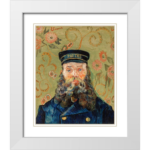 The Postman White Modern Wood Framed Art Print with Double Matting by Pictufy