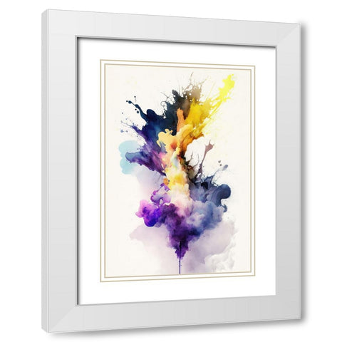 Mystical Smoke White Modern Wood Framed Art Print with Double Matting by Mauro