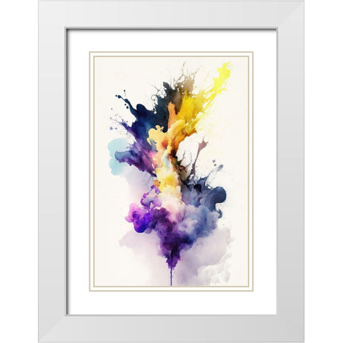 Mystical Smoke White Modern Wood Framed Art Print with Double Matting by Mauro