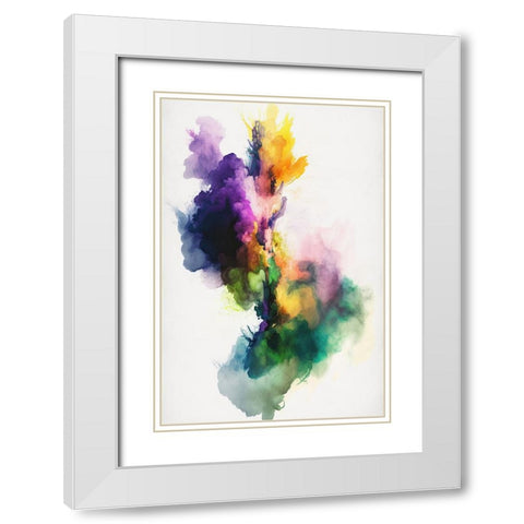 Vibrant Smoke White Modern Wood Framed Art Print with Double Matting by Mauro