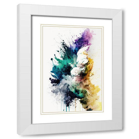 Radiant Mirage White Modern Wood Framed Art Print with Double Matting by Mauro
