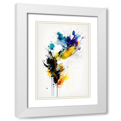 Amorphous Encounter White Modern Wood Framed Art Print with Double Matting by Mauro