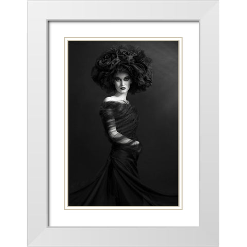 Nigh White Modern Wood Framed Art Print with Double Matting by Smirnov, Sergei