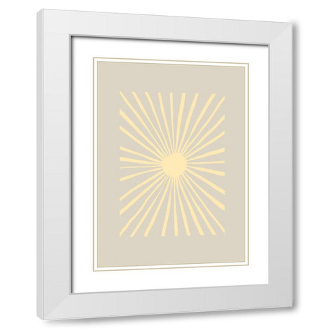 Sun Kissed White Modern Wood Framed Art Print with Double Matting by Pictufy Studio