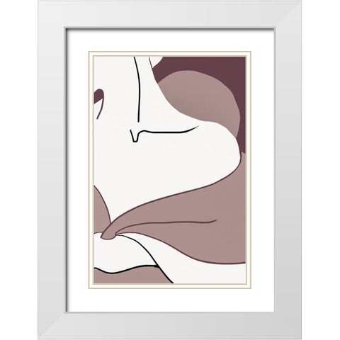 Shoulder White Modern Wood Framed Art Print with Double Matting by Pictufy Studio II