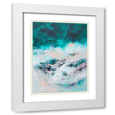 The Sound of the Sea White Modern Wood Framed Art Print with Double Matting by Wattre, Francoise