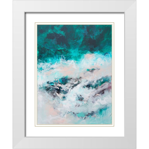 The Sound of the Sea White Modern Wood Framed Art Print with Double Matting by Wattre, Francoise