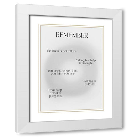 Motivational Aura Poster White Modern Wood Framed Art Print with Double Matting by Amelie