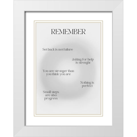 Motivational Aura Poster White Modern Wood Framed Art Print with Double Matting by Amelie
