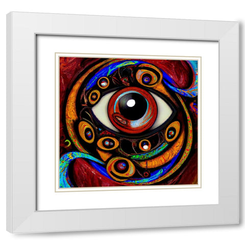 EyesX White Modern Wood Framed Art Print with Double Matting by Baco, Velibor
