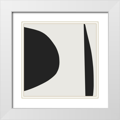 Minimal White Modern Wood Framed Art Print with Double Matting by Hobday, Dan