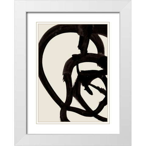 Atienne White Modern Wood Framed Art Print with Double Matting by Hobday, Dan