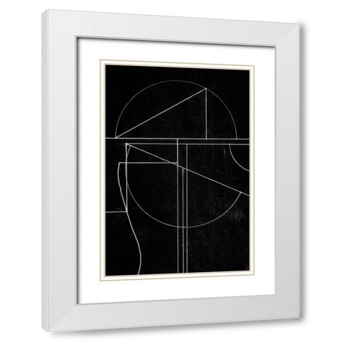 Buia White Modern Wood Framed Art Print with Double Matting by Hobday, Dan