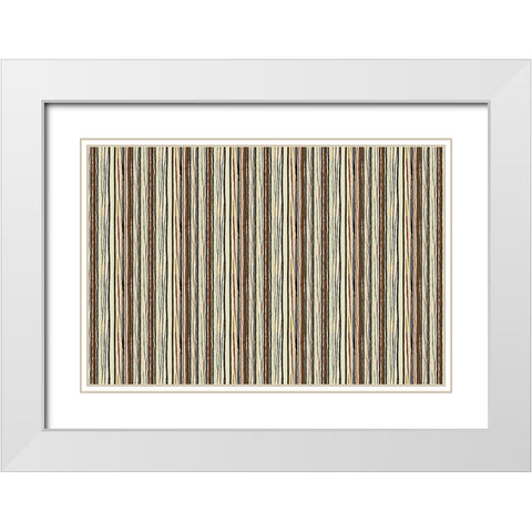 Pattern No 127 White Modern Wood Framed Art Print with Double Matting by Treechild