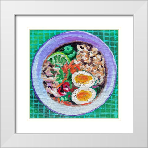 Ramen White Modern Wood Framed Art Print with Double Matting by and Sea, Key