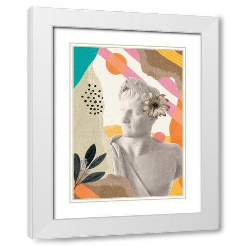 Ode to History White Modern Wood Framed Art Print with Double Matting by Demir, Aylin