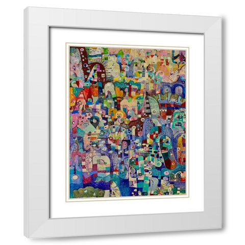 Yellow landscape White Modern Wood Framed Art Print with Double Matting by Loebelsohn, Alise