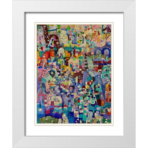 Yellow landscape White Modern Wood Framed Art Print with Double Matting by Loebelsohn, Alise