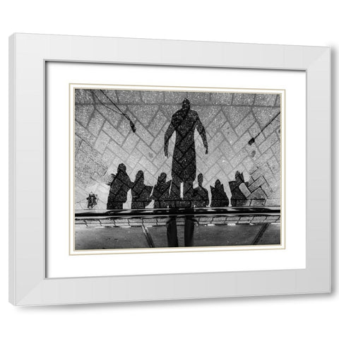 The Power Of The Song White Modern Wood Framed Art Print with Double Matting by Stefan, Jacek