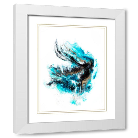 Acropora White Modern Wood Framed Art Print with Double Matting by Storms, Alyson