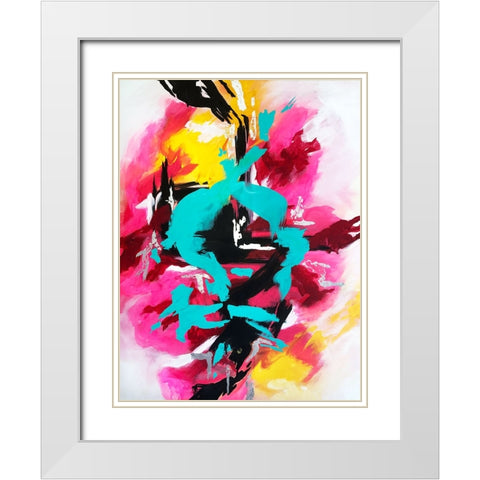 Adhara White Modern Wood Framed Art Print with Double Matting by Storms, Alyson