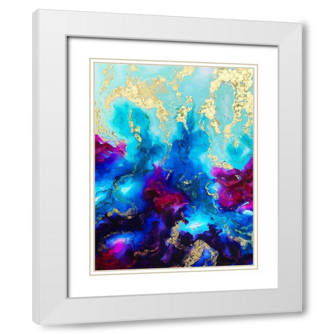 Andromeda White Modern Wood Framed Art Print with Double Matting by Storms, Alyson